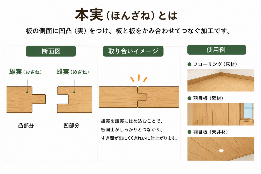 本実（側面の凹凸加工）